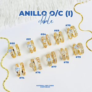 ANILLO ORO CHINO (I) DOBLE