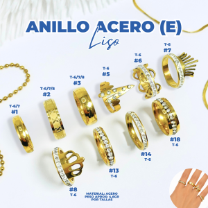 ANILLO ACERO (E) LISO