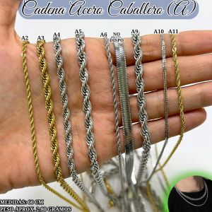 CADENA ACERO CABALLERO (A)
