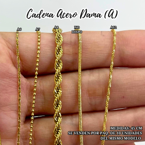 CADENA ACERO DAMA (A) (PAQ.10PZ)
