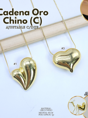 CADENA ORO CHINO (C) AJUSTABLE C/DIJE