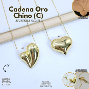 CADENA ORO CHINO (C) AJUSTABLE C/DIJE