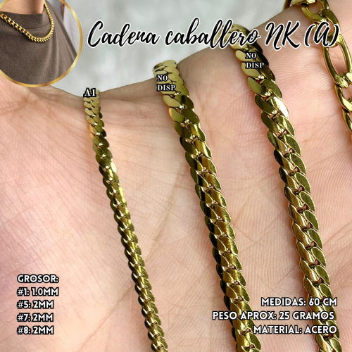 CADENA ACERO CABALLERO NK (A)