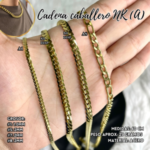 CADENA ACERO CABALLERO NK (A)