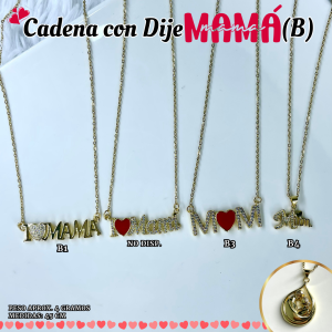 CADENA CON DIJE MAMA (B)