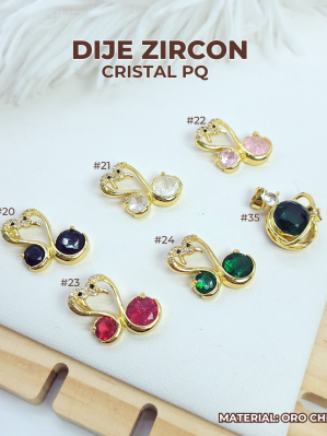DIJE ZIRCÓN CRISTAL PQ