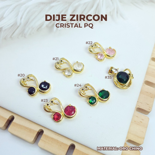 DIJE ZIRCÓN CRISTAL PQ