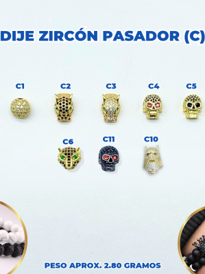 DIJE ZIRCÓN PASADOR (C)