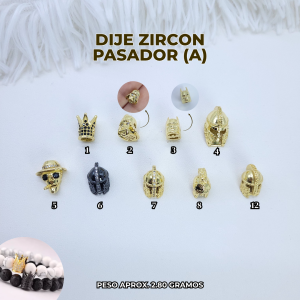 DIJE ZIRCÓN PASADOR (A)