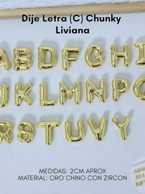 DIJE LETRA (C) CHUNKY LIVIANA