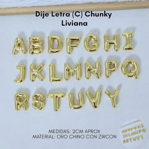 DIJE LETRA (C) CHUNKY LIVIANA