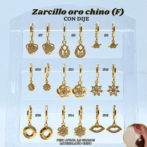 ZARCILLO ORO CHINO (F) C/DIJE - Imagen 2