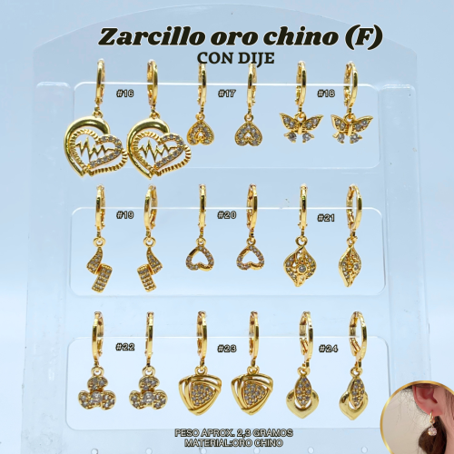 ZARCILLO ORO CHINO (F) C/DIJE - Imagen 3