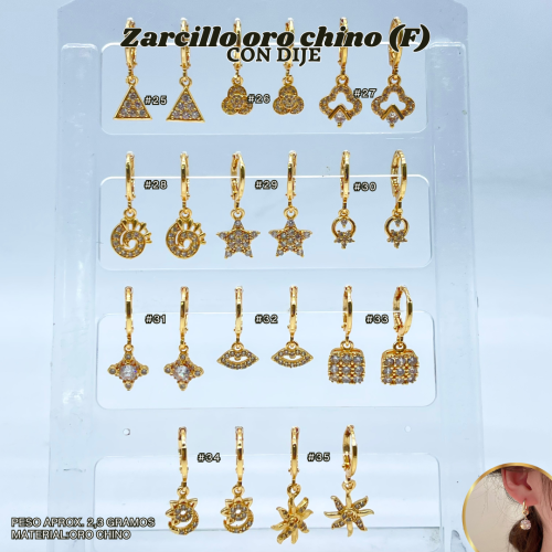 ZARCILLO ORO CHINO (F) C/DIJE - Imagen 4
