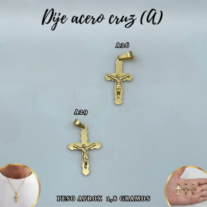 DIJE ACERO CRUZ  (A) PQ.