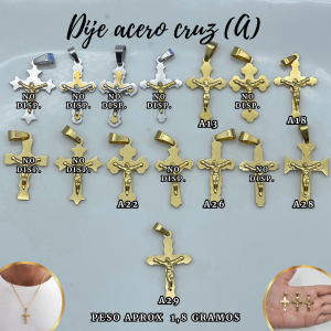 DIJE ACERO CRUZ  (A) PQ.