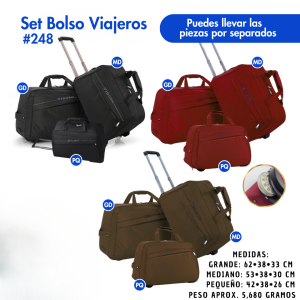 SET BOLSO VIAJERO #248 (3 PZ.)