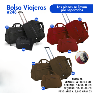 BOLSO VIAJERO #248 CON RUEDAS