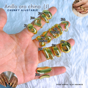 ANILLO ORO CHINO (J) CHUNKY