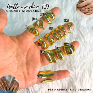 ANILLO ORO CHINO (J) CHUNKY