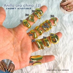 ANILLO ORO CHINO (J) CHUNKY