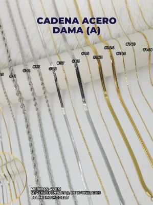 CADENA ACERO DAMA (A) (PAQ.10PZ)