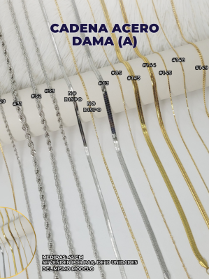 CADENA ACERO DAMA (A) (PAQ.10PZ)