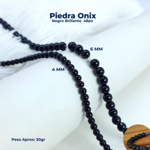 PIEDRAS ONIX NEGRO BRILLANTE