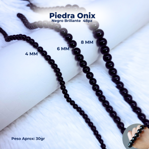 PIEDRAS ONIX NEGRO BRILLANTE