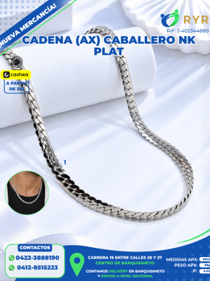 CADENA (AX) CABALLERO NK PLAT