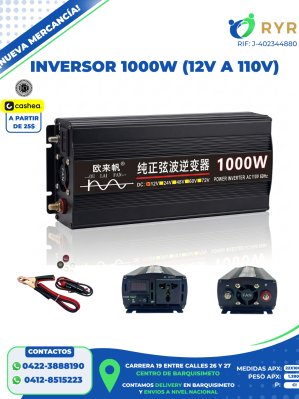 INVERSOR 1000W (12V A 110V)