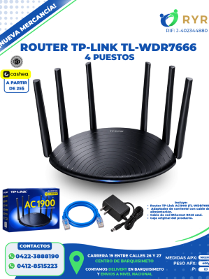 ROUTER TP-LINK TL-WDR7666 4 PUESTOS