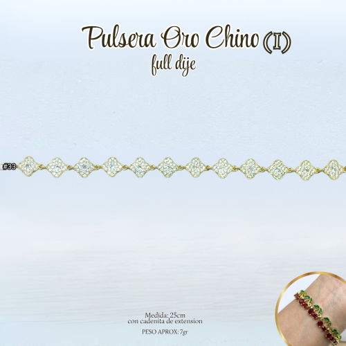 PULSERA ORO CHINO (I) FULL DIJE - Imagen 4