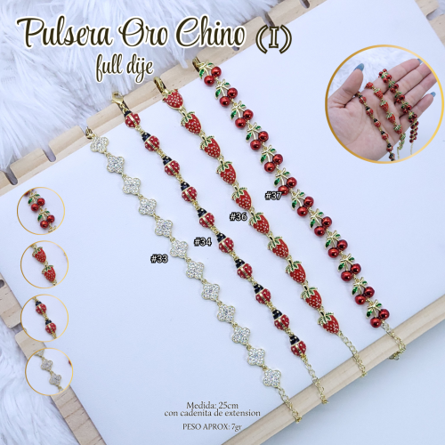 PULSERA ORO CHINO (I) FULL DIJE - Imagen 5