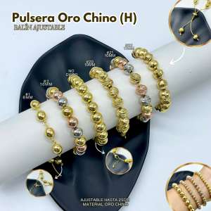 PULSERA ORO CHINO (H) BALÍN AJUSTABLE