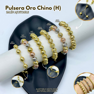 PULSERA ORO CHINO (H) BALÍN AJUSTABLE