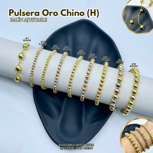 PULSERA ORO CHINO (H) BALÍN AJUSTABLE