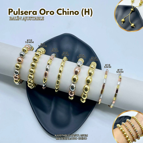 PULSERA ORO CHINO (H) BALÍN AJUSTABLE - Imagen 2