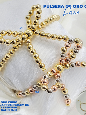 PULSERA (P) ORO CHINO LAZO