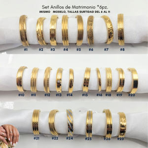 SET ANILLOS DE MATRIMONIO*6pz