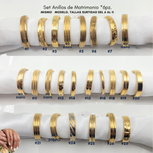 SET ANILLOS DE MATRIMONIO*6pz
