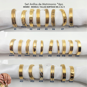 SET ANILLOS DE MATRIMONIO*6pz