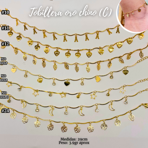 TOBILLERA ORO CHINO (C) - Imagen 2