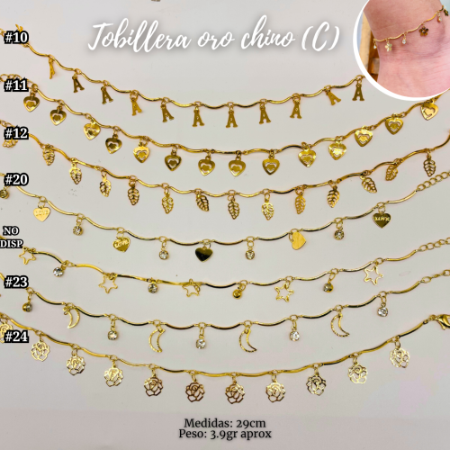 TOBILLERA ORO CHINO (C) - Imagen 2