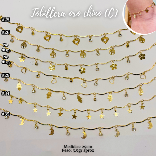 TOBILLERA ORO CHINO (C) - Imagen 3