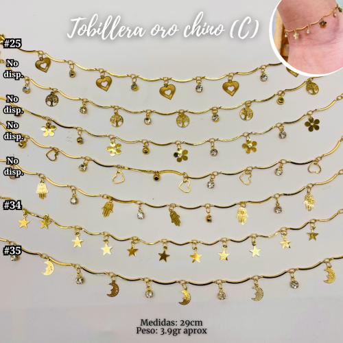 TOBILLERA ORO CHINO (C) - Imagen 3