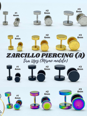 ZARCILLOS PIERCING TIRA*12PZ.