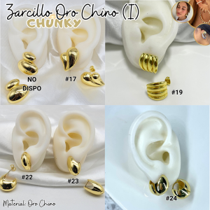 ZARCILLOS ORO CHINO (I) CHUNKY