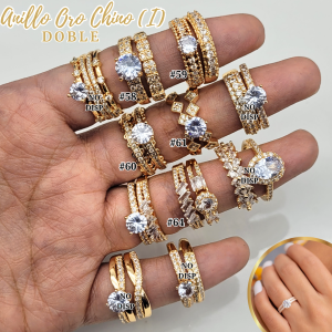 ANILLO ORO CHINO (I) DOBLE