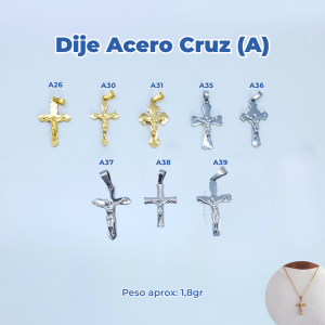 DIJE ACERO CRUZ  (A) PQ.